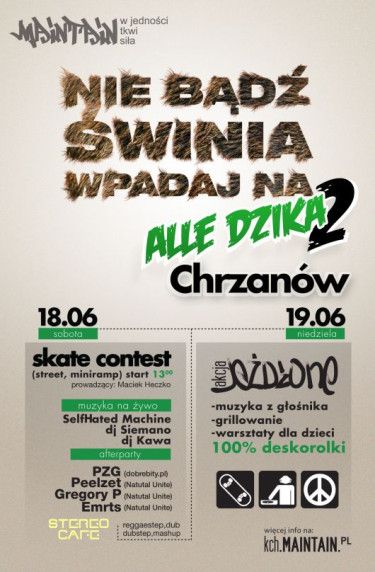 18.06 ALLE DZIK 2 | 19.06 AKCJA JEŻDŻONE