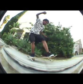 Bastien Salabanzi skateboarding around LA