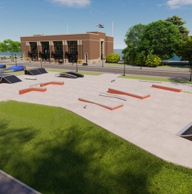 Betonowy skatepark w Łobzie