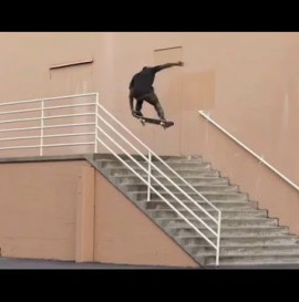 Bs 360 Nose Grab OVER 13 Stair Handrail!! - Behind The Clips - Zion Wright