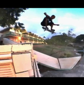 Death Drop Rooftop Kickflip into Hell Bank!?!! - Nathan Nahina