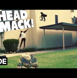 Head Smack Skateboarding off Roof - Tony Arias