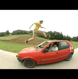 HIPPIE JUMP A CAR! WTF!?