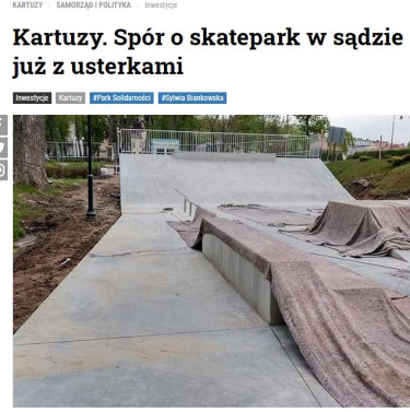 Kartuzy skatepark Bubel sądowy 