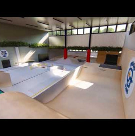 Kryty betonowy skatepark w Warszawie - WoodPark