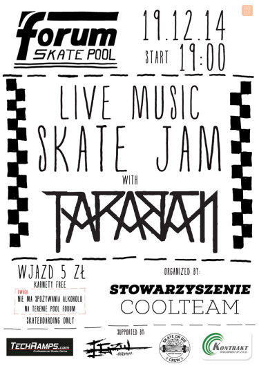 "LIVE MUSIC SKATE JAM" with TARABAN w krakowskim Pool Forum