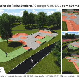 Park Jordana  - koncepcja skateparku.