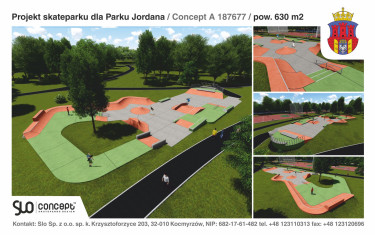 Park Jordana  - koncepcja skateparku.