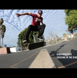 Sewa Kreotkov cruising in the schoolyard