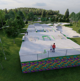 Skatepark betonowy - Myślenice