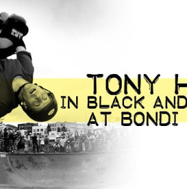 Tony Hawk in B&amp;W at Bondi Beach