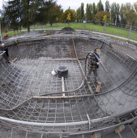 Zdjęcia z budowy krakowskiej skateplazy.