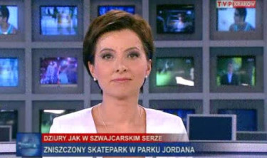 Zniszczony skatepark w Parku Jordana w TVP.